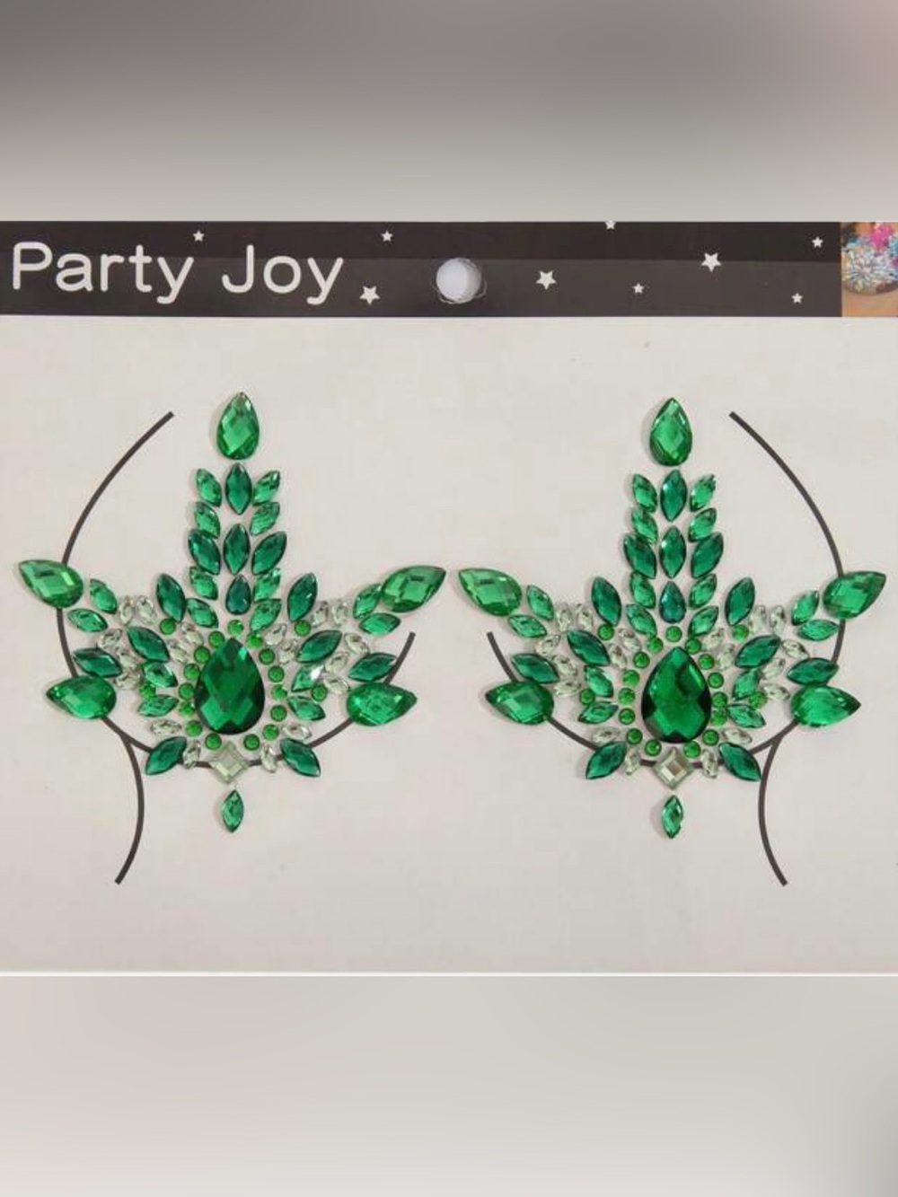 Green Crystal Statement Earrings by